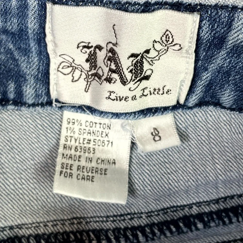 Live A Little Jeans Womens 8 Blue Stretch Straight Leg Denim Travel Casual Surf